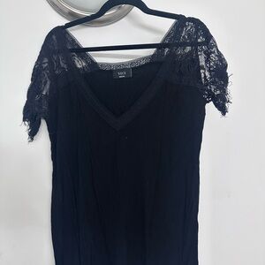 Vici Black Lace Detail Top